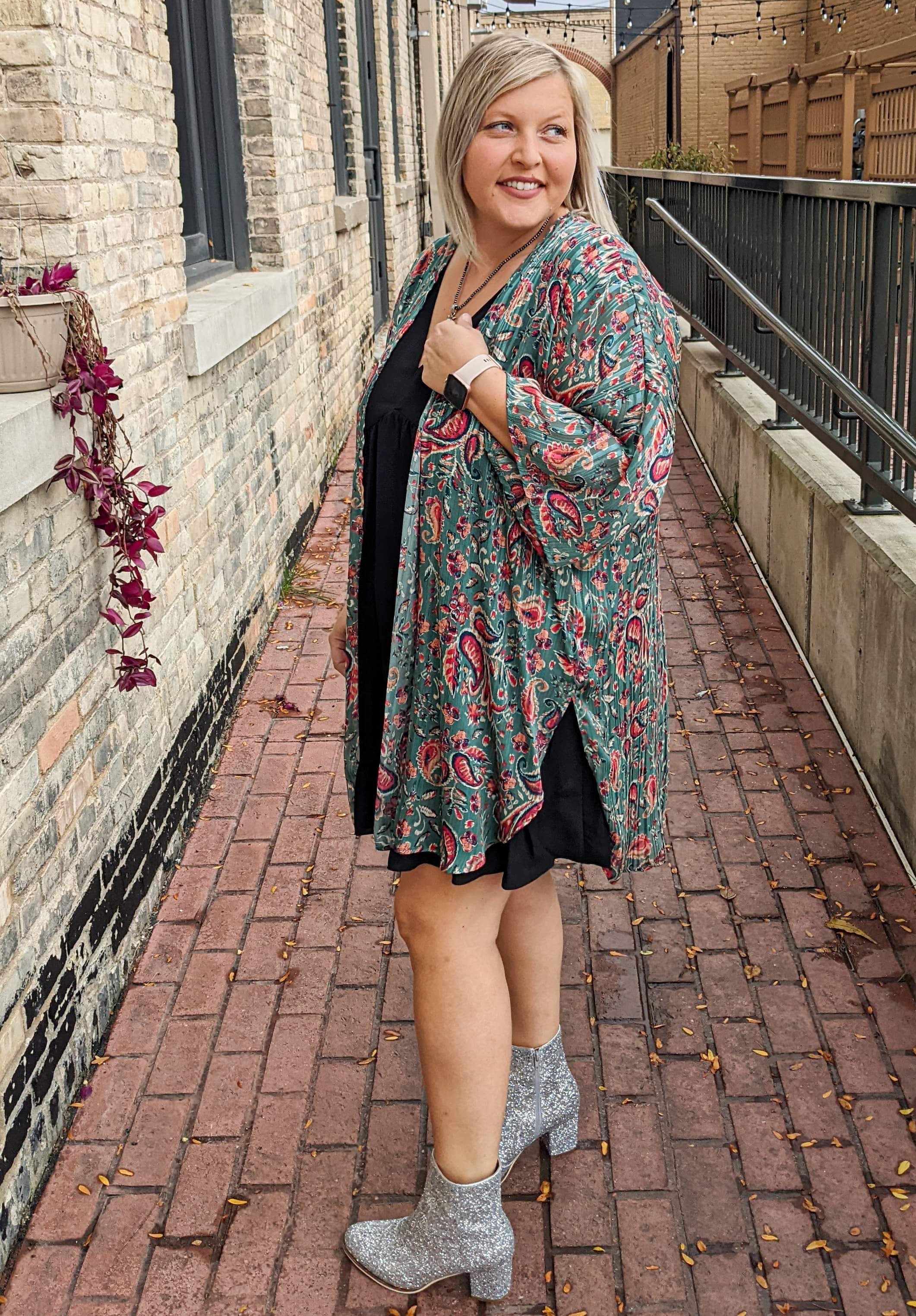 Teal & Paisley Kimono