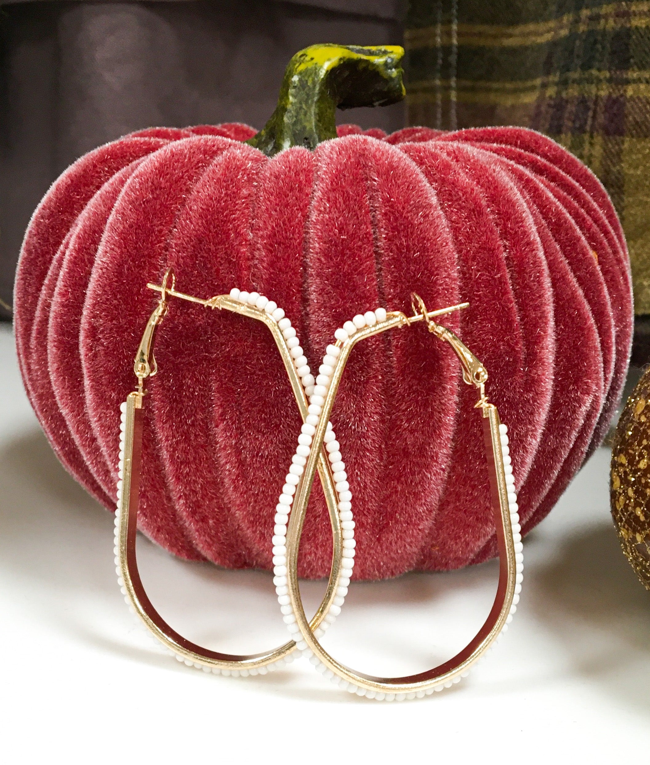 Beaded Hoop Earring