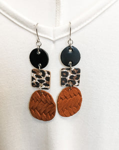 Leopard & Rust Dangle