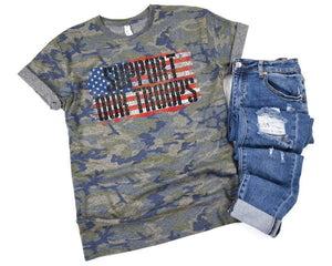 Support Our Troops Camo Tee